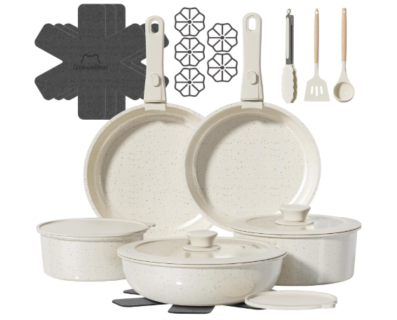 OzawaBear 23 Pcs Pots and Pans Set Non Stick