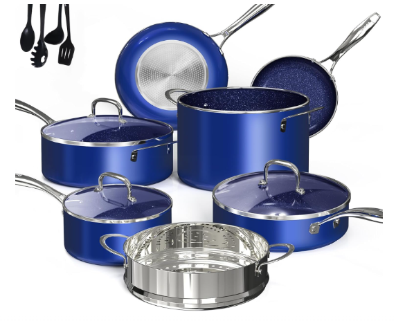 Deluxe DUXANO 14PC Healthy Pots and Pan With 9H Anti-scratch Coating