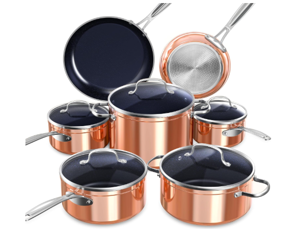 Diamond Infused Scratch-Resistant, PFAS Free, Dishwasher & Oven Safe