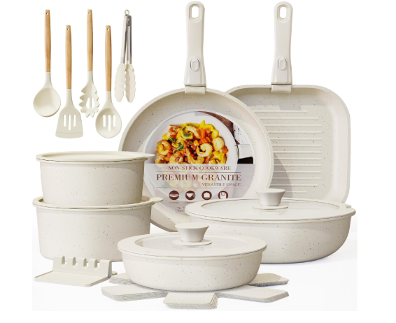 RV Stackable Kitchen Cooking Set Removable Handles