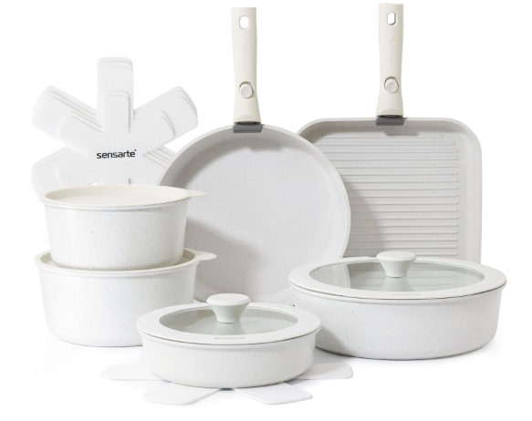 SENSARTE 17 Piece Pots and Pans Set