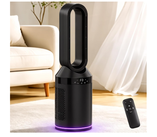 MOMOKOVA 32” Bladeless Tower Fan and Heater Combo