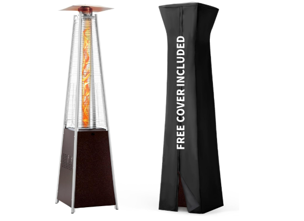 Outdoor Heaters with Wheels & Cover for Deck